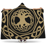 Viking Tree Of Life Print Hooded Blanket