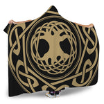 Viking Tree Of Life Print Hooded Blanket
