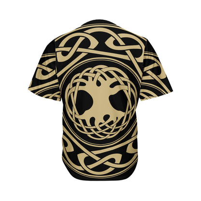 Viking Tree Of Life Print Men's Baseball Jersey