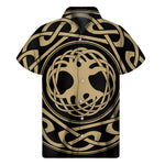Viking Tree Of Life Print Men's Short Sleeve Shirt