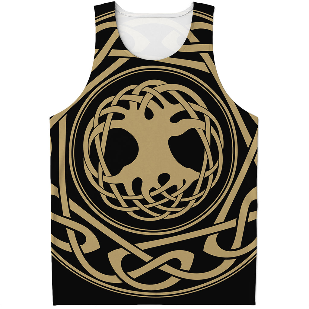 Viking Tree Of Life Print Men's Tank Top