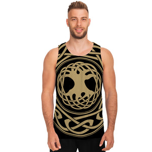 Viking Tree Of Life Print Men's Tank Top