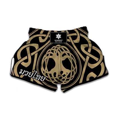 Viking Tree Of Life Print Muay Thai Boxing Shorts
