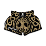 Viking Tree Of Life Print Muay Thai Boxing Shorts