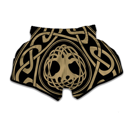 Viking Tree Of Life Print Muay Thai Boxing Shorts