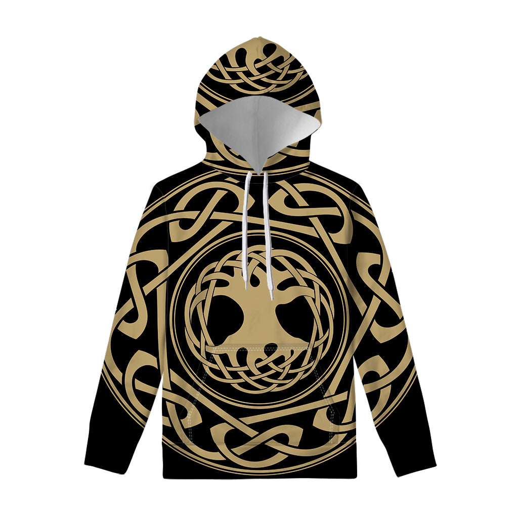 Viking Tree Of Life Print Pullover Hoodie