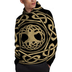 Viking Tree Of Life Print Pullover Hoodie
