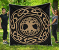 Viking Tree Of Life Print Quilt