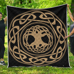 Viking Tree Of Life Print Quilt