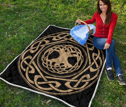 Viking Tree Of Life Print Quilt