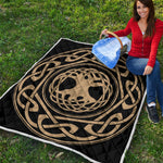 Viking Tree Of Life Print Quilt