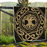Viking Tree Of Life Print Quilt