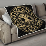 Viking Tree Of Life Print Quilt
