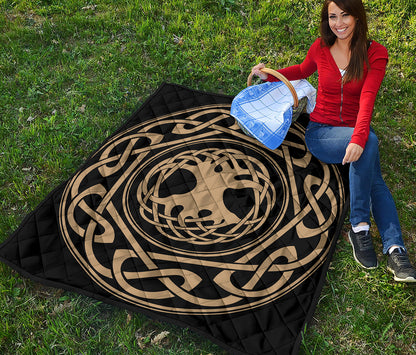 Viking Tree Of Life Print Quilt