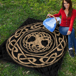 Viking Tree Of Life Print Quilt
