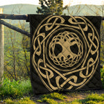 Viking Tree Of Life Print Quilt