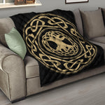 Viking Tree Of Life Print Quilt