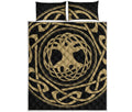 Viking Tree Of Life Print Quilt Bed Set