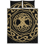 Viking Tree Of Life Print Quilt Bed Set