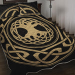 Viking Tree Of Life Print Quilt Bed Set