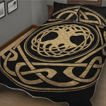 Viking Tree Of Life Print Quilt Bed Set