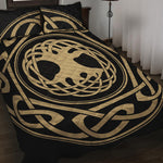 Viking Tree Of Life Print Quilt Bed Set