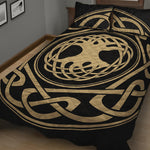 Viking Tree Of Life Print Quilt Bed Set