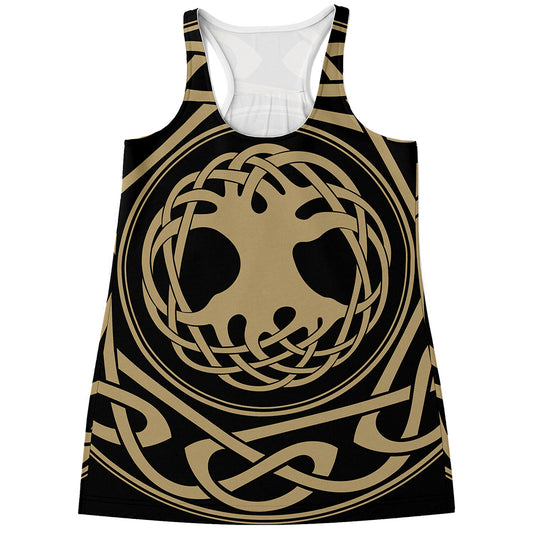 Viking Tree Of Life Print Women's Racerback Tank Top