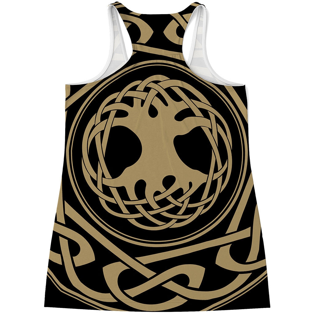 Viking Tree Of Life Print Women's Racerback Tank Top