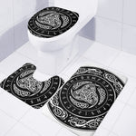Viking Triple Horn Of Odin Print 3 Piece Bath Mat Set
