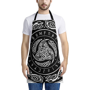 Viking Triple Horn Of Odin Print Apron