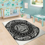 Viking Triple Horn Of Odin Print Area Rug