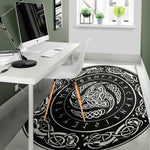 Viking Triple Horn Of Odin Print Area Rug
