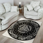 Viking Triple Horn Of Odin Print Area Rug