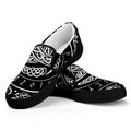 Viking Triple Horn Of Odin Print Black Slip On Sneakers