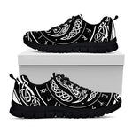Viking Triple Horn Of Odin Print Black Sneakers