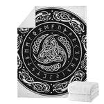 Viking Triple Horn Of Odin Print Blanket