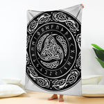 Viking Triple Horn Of Odin Print Blanket