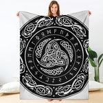 Viking Triple Horn Of Odin Print Blanket