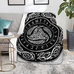 Viking Triple Horn Of Odin Print Blanket