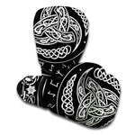 Viking Triple Horn Of Odin Print Boxing Gloves