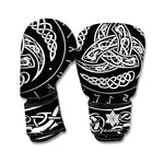 Viking Triple Horn Of Odin Print Boxing Gloves