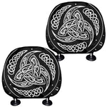 Viking Triple Horn Of Odin Print Car Headrest Covers