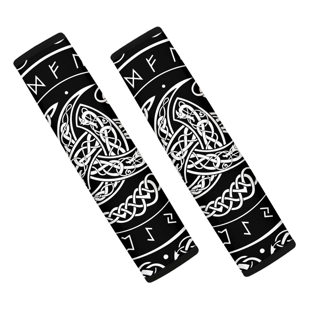 Viking Triple Horn Of Odin Print Car Seat Belt Covers