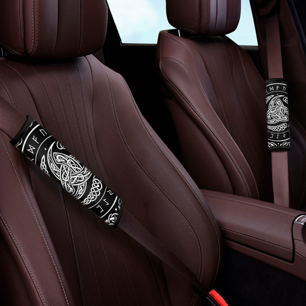 Viking Triple Horn Of Odin Print Car Seat Belt Covers