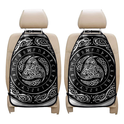 Viking Triple Horn Of Odin Print Car Seat Organizers