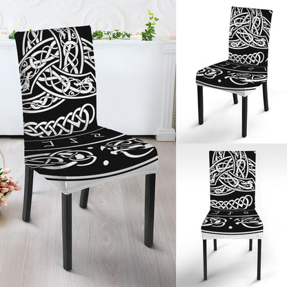 Viking Triple Horn Of Odin Print Dining Chair Slipcover
