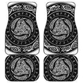 Viking Triple Horn Of Odin Print Front and Back Car Floor Mats