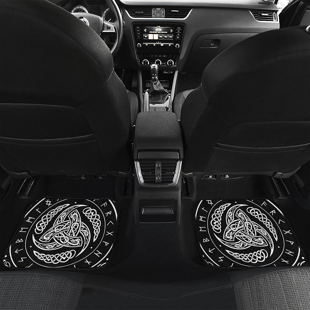 Viking Triple Horn Of Odin Print Front and Back Car Floor Mats