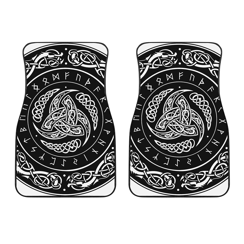 Viking Triple Horn Of Odin Print Front Car Floor Mats